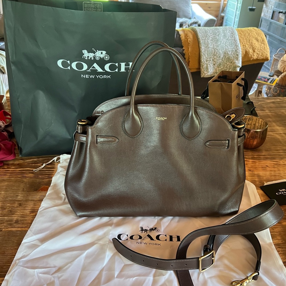 Coach brown leather purse